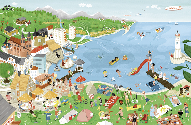 Wimmelbild_kinderbuch_bodensee_vorarlberg_baden_ulrikehalvax