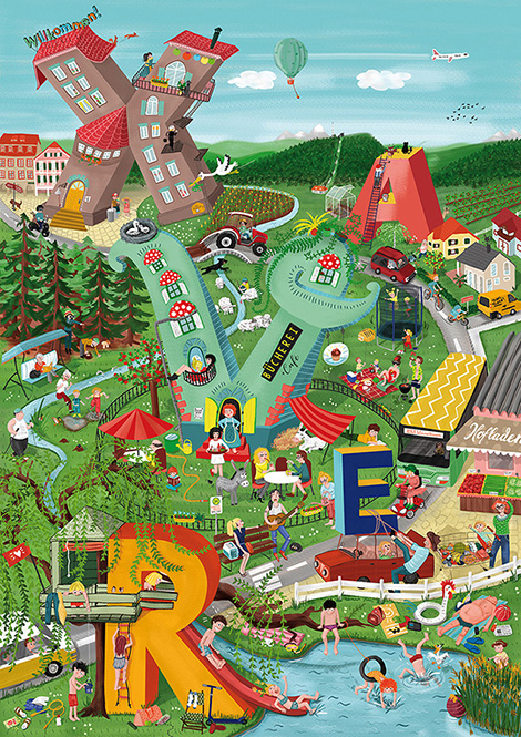 Illustration für personalisiertes Wimmelbild